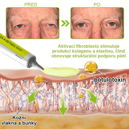 CleraNaure® Retinol Shot – Anti-aging sérum s botox-like peptidy | EU & CZ dermatologicky testováno